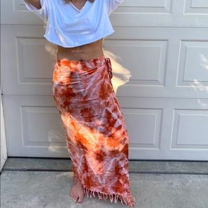 Tie dye beach skirt - wrap around